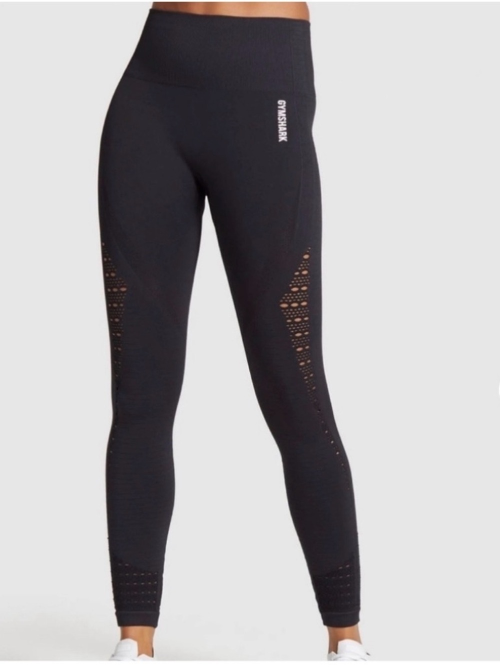 Gymshark Black High-Waist Seamless Laser-Cut Leggings